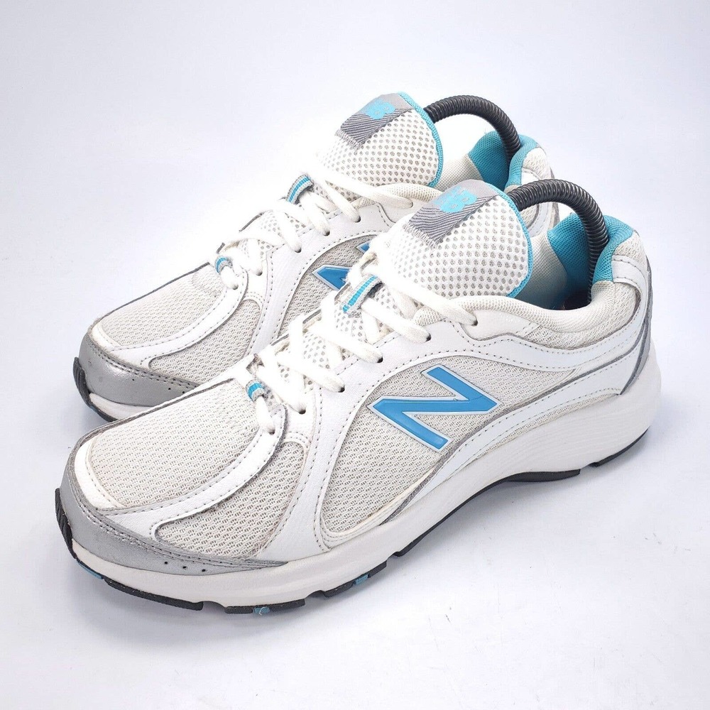 New Balance 496 Athletic Running Shoe Womens Size 8.5 WW496WW2 White Blue Black